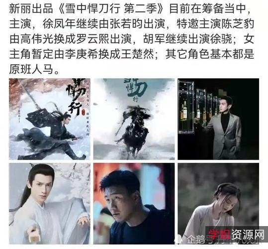 《雪中悍刀行》：古装武侠剧，4K超清无广告，豆瓣高分，必看！